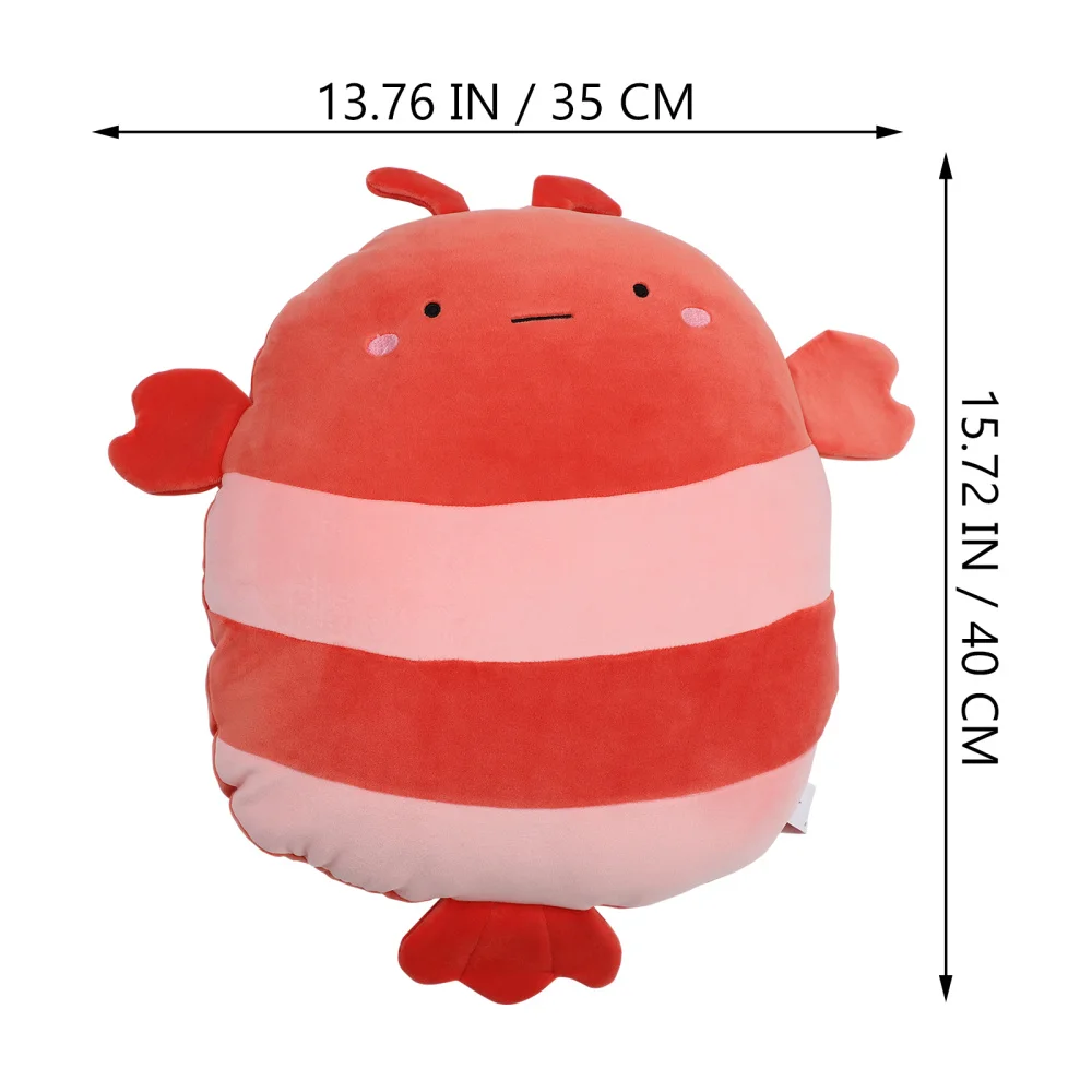 

STOBOK Cotton Stuffed Throw Pillow Lovely Lobster Plush Back Cushion Kids (Orange)