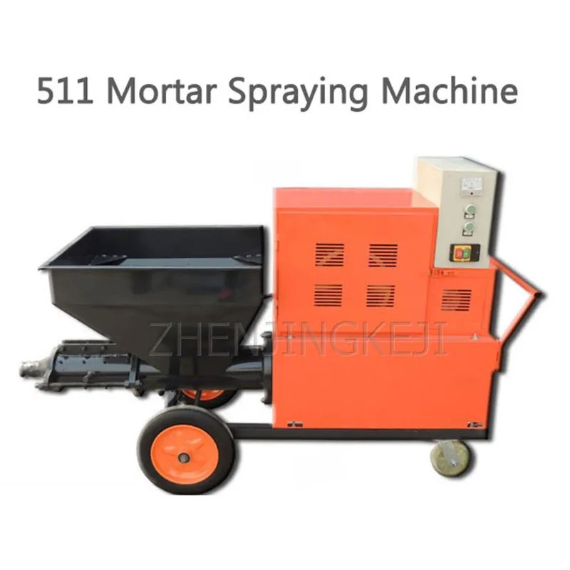 

Construction Site Cement Mortar Spraying Machine Small Multi-function Putty Plastering Machine Electric Real Stone Paint Plaster