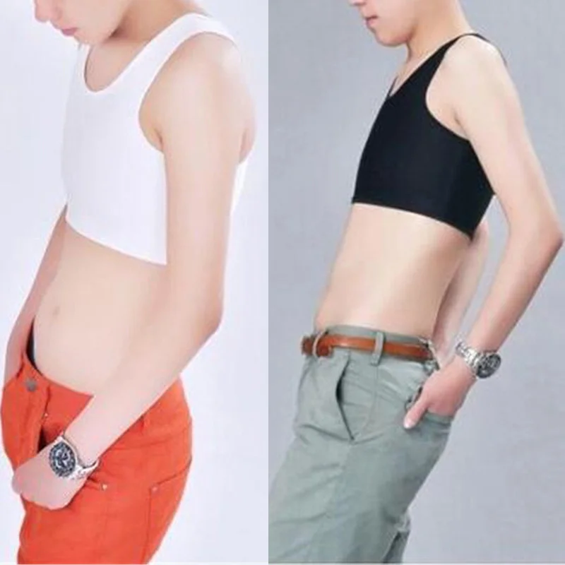 

Women Lady Solid Color Buckle Short Chest Breast Breathable Stretch Body Shaping Buckle Black Tank Top Female