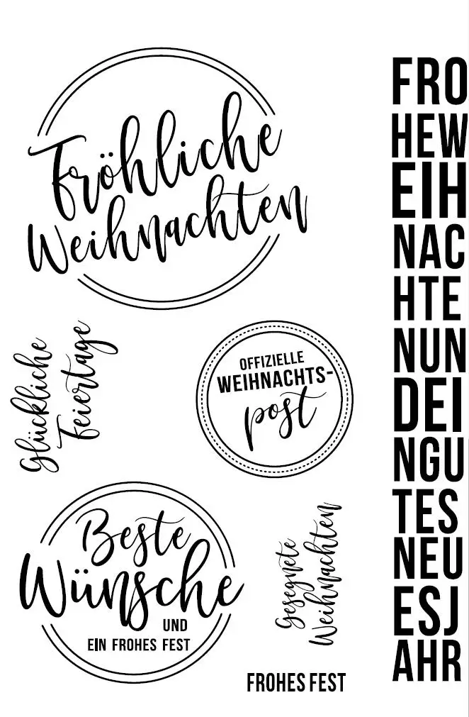 German Words Transparent Clear Silicone Stamp/Seal for DIY scrapbooking/photo album Decorative clear stamp A1986 | Дом и сад