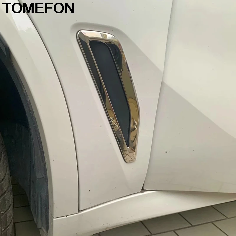 

TOMEFON For BMW X5 G05 2019 2020 Outer Body Fender Leaf AC Air Condition Vent Outlet Sticker Cover Trim Exterior Accessories ABS