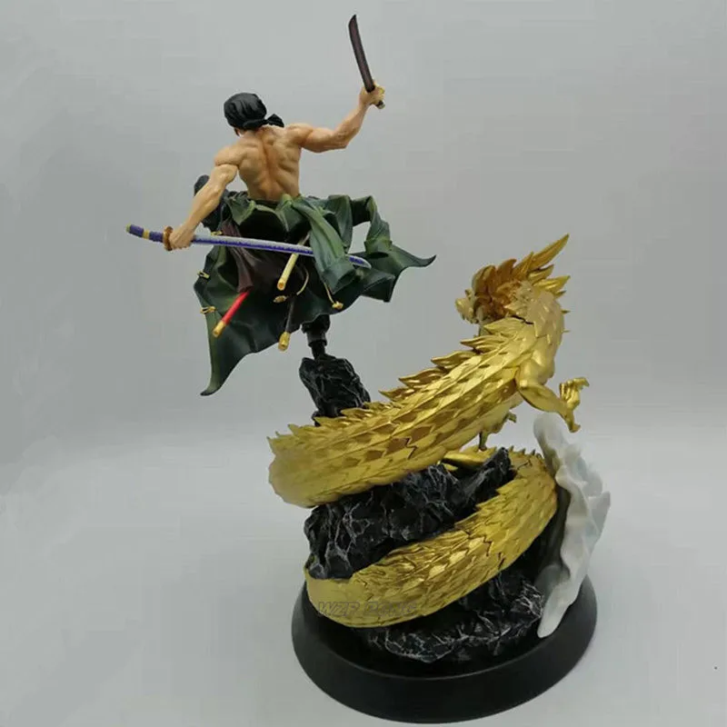 35cm Anime One Piece Kimono Roronoa Zoro Dragon Battle Form Figurine Dolls Toys PVC Action Figure Collectible Model Toy Gift | Игрушки и