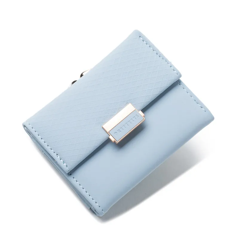 

New ladies wallet Korean fashion simple three-fold clip women short wallet wallet
