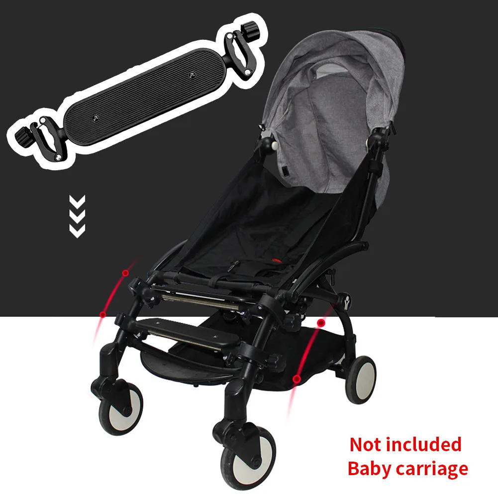 

Universal Long Adjustable Stroller Pedal Plastic Standing Drag Easy Install Board Anti Slip Foot Support Portable Baby