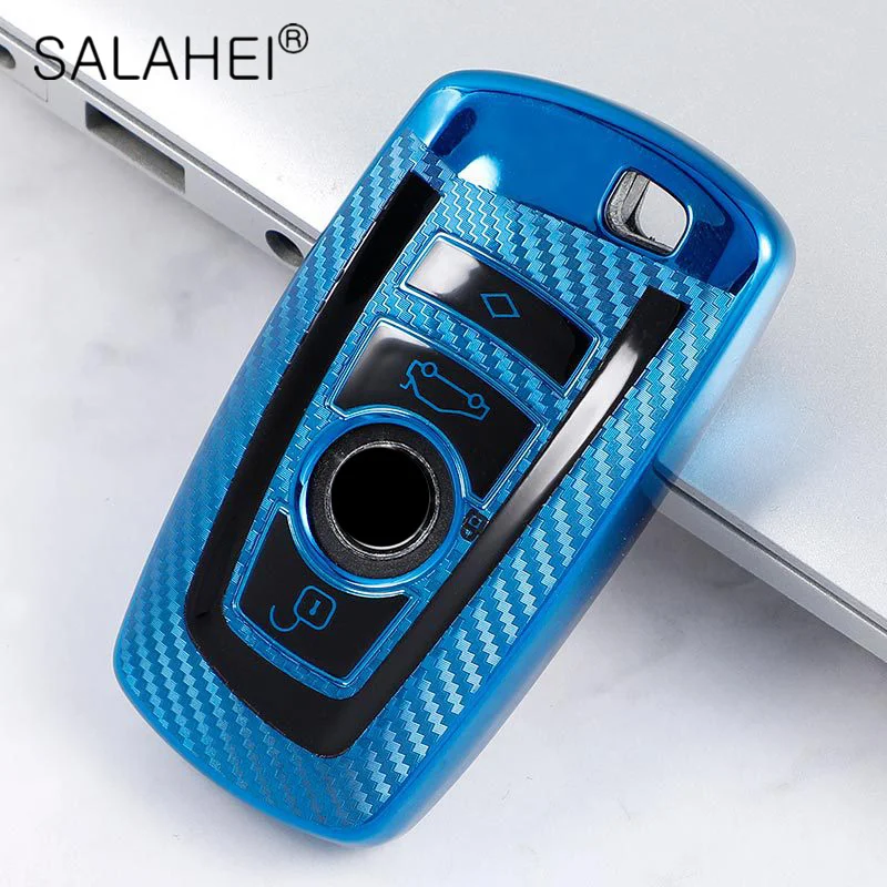 Чехол для автомобильного ключа из ТПУ и углеродного волокна BMW F30 F20 F10 F18 F22 F01 X3 X4 F06