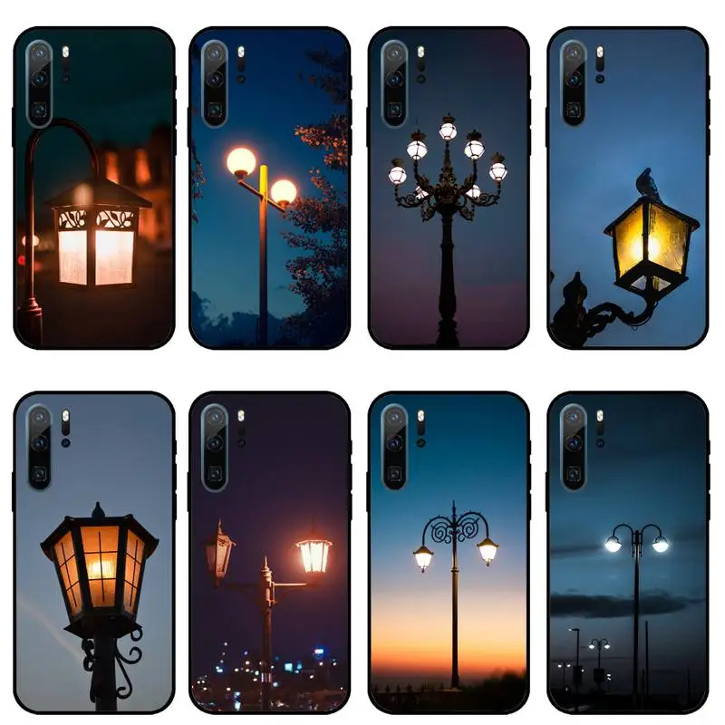 

Lonely street lamp night view Phone Case For Huawei honor Mate 10 20 30 40 i 9 8 pro x Lite P smart 2019 nova 5t