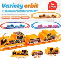 kids electric diy track train toys set puzzle assembled track railway traintrack playset cars educational toy children gifts