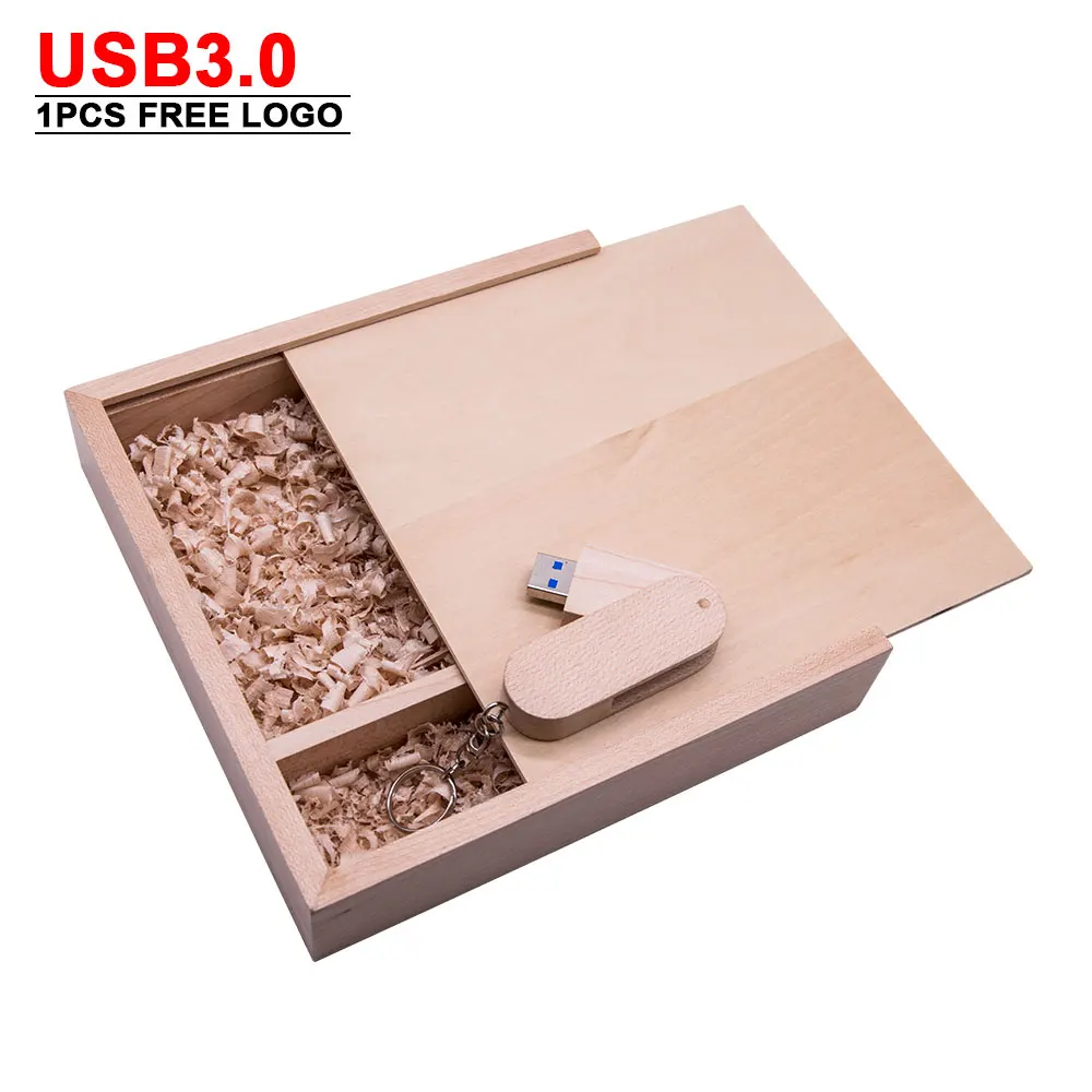 

USB-накопитель деревянный вращающийся, 3,0/64/32/16 ГБ, USB 128