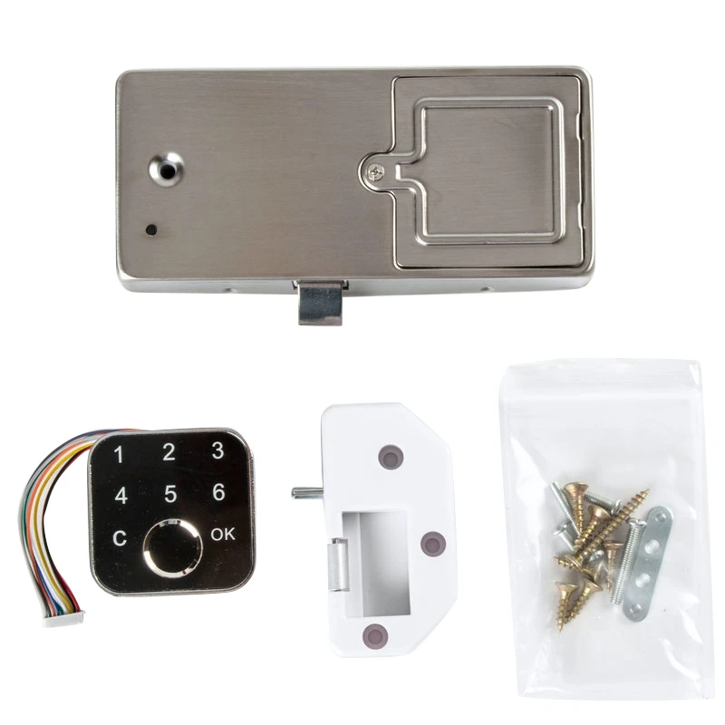 

G16 Fingerprint Electric Cabinet Drawer Lock Keypad with Two Installation Methods for Office Home Bank