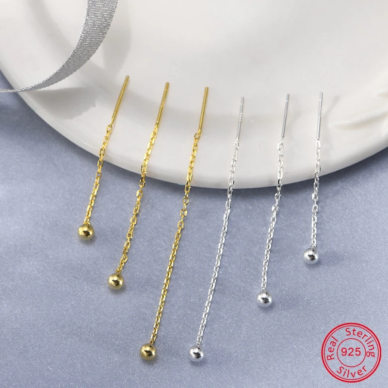 

Женские длинные висячие серьги ZEMO, серебристые/золотистые серьги-подвески с цепочкой 3,5-13 см, 1 пара, для женщин