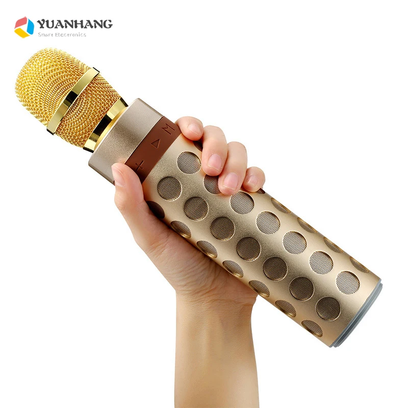 Профессиональный Портативный беспроводной Bluetooth микрофон для караоке двойной