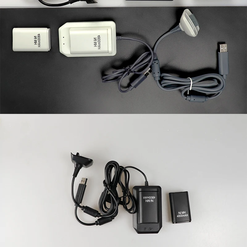 Двойная перезаряжаемая батарея+ USB кабель для зарядного устройства для xbox 360 беспроводной контроллер EM88