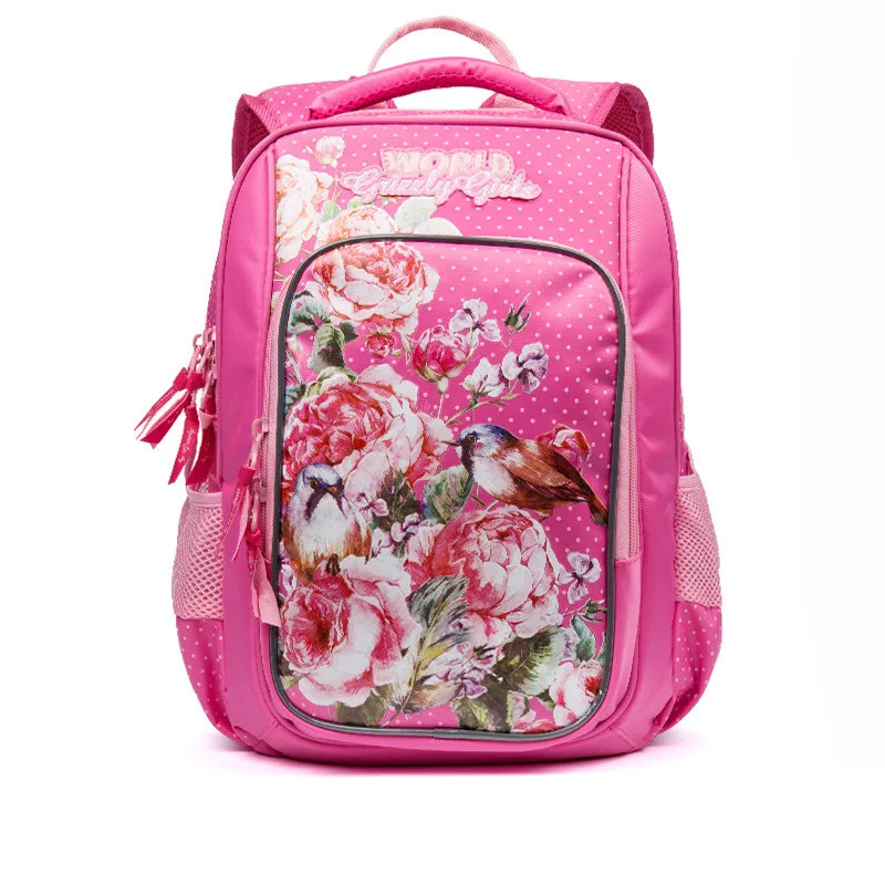Children School Bags for Girls Primary Student Bag School Backpacks Cartoon Floral Pattern Waterproof Orthopedic Backpack