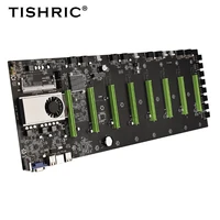 tisiric btc d37 mining motherboard set 8 gpu graphics card slots with 48gb ddr3 128gb msata ssd 10x8pin power cable
