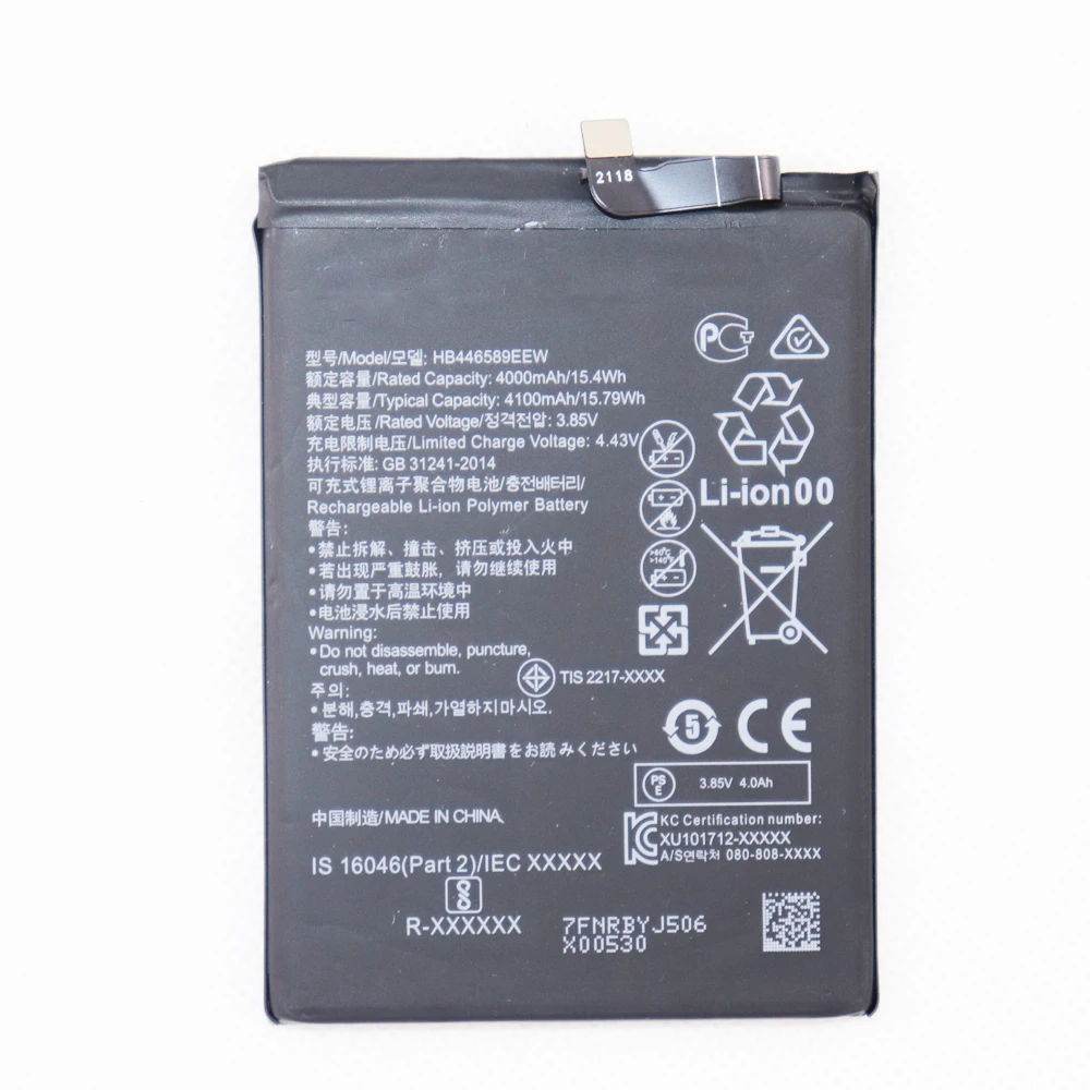 

2pcs/lot 3.85V 4100mAh HB446589EEW Battery For Huawei Nova 7 SE 5G CDY-NX9B CDY-N29B CDY-AN20 CDY-AN00 CDY-TN20 CDY-TN00