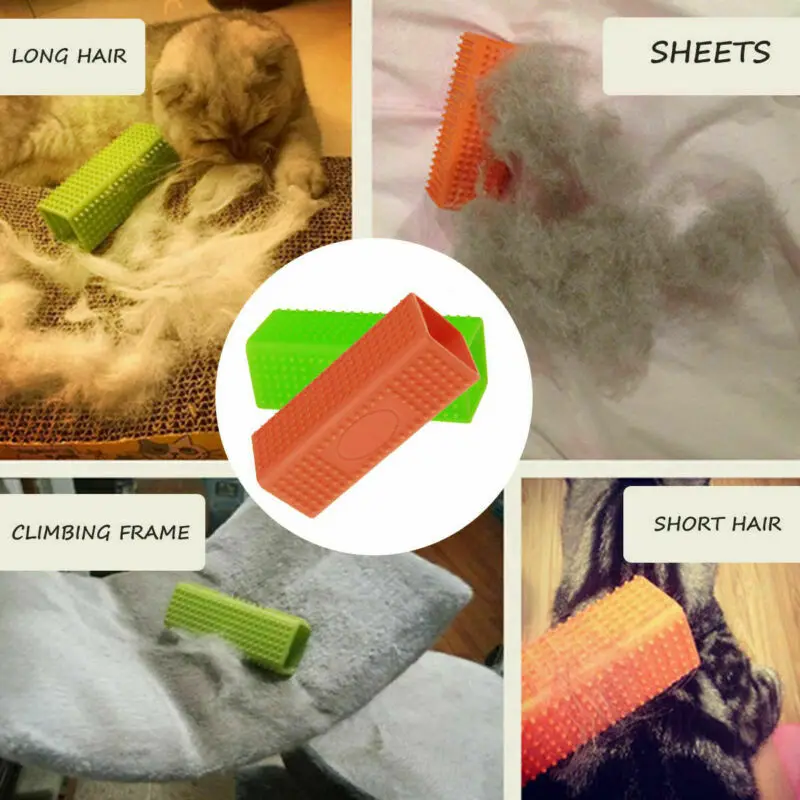 Silicone Pet Hair Removal Brush Cat Grooming Tool Cleaner Comb Cube Dog Shedding Trimming Massage Supplies | Дом и сад