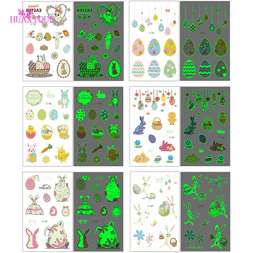 

Children Water Tattoo Stickers стикеры Luminous Easter Tattoo Stickers Cartoon Temporary стикеры стикеры наклейки