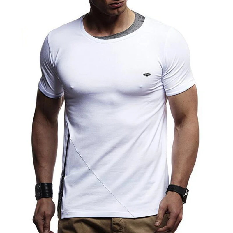 2021 летняя новая модная мужская повседневная футболка из хлопка с коротким