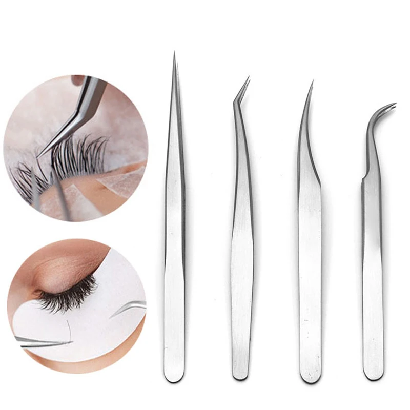 

Eyelash Tweezers False Eyelash Extension Nipper Lash Grafting Lash Picking Tool Stainless Steel Hyperfine High Precision Tweezer