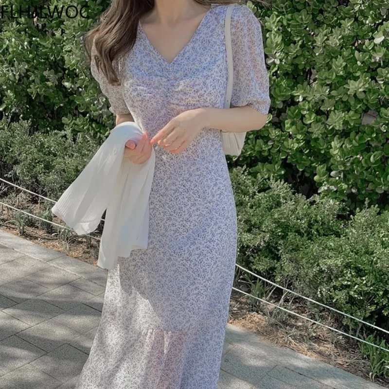 Платье Макси женское с коротким рукавом элегантное винтажное дизайнерское