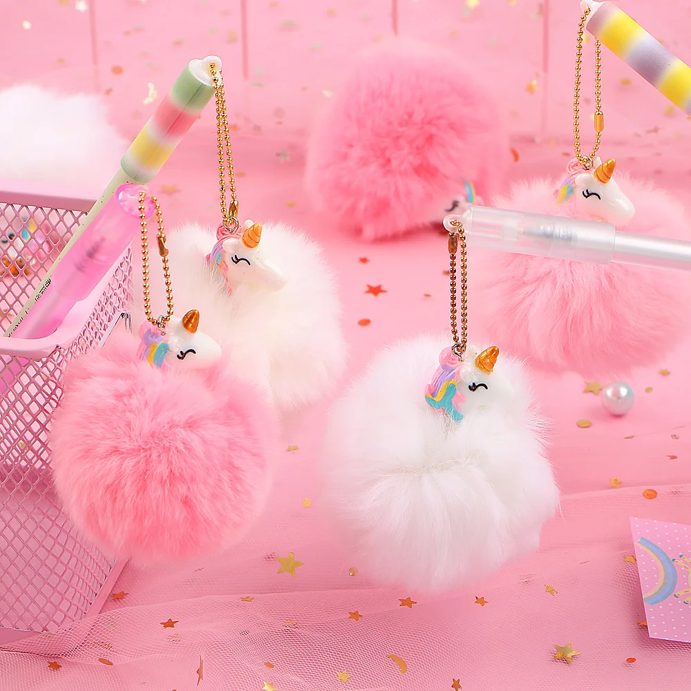 Милый Единорог ручки Роскошный баскетбольный мяч гель подвеска Pens нейтральные