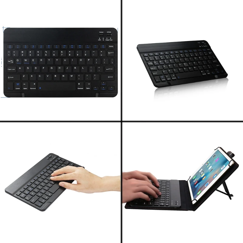 

Folding Bluetooth Keyboard Case Leather Cover Folio Stand For 9