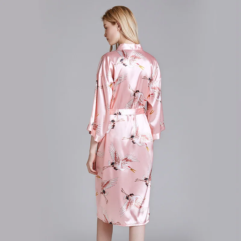 Шелковая Свадебная ночная рубашка женская летняя длинная красная подружки