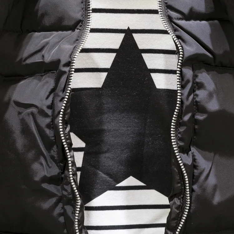 WLG/комплект зимней одежды для мальчиков из 3 предметов детские черные парки жилет