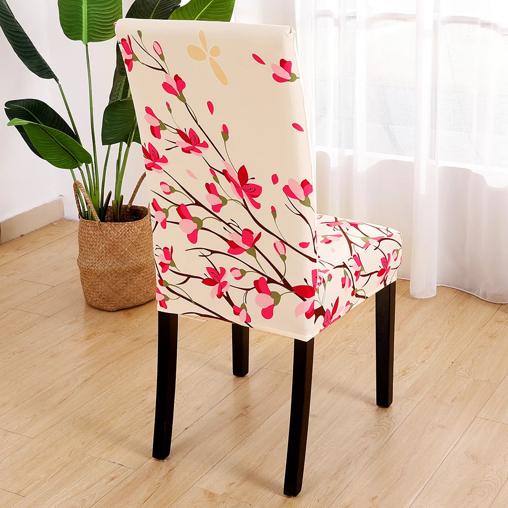 1Pc Spandex Elastic Printed Modern Protective Chair Cover European Style One-piece Dining Covers Multi-style |