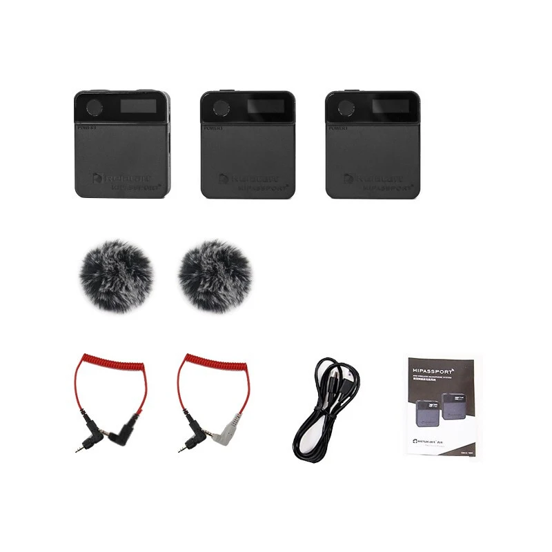 

Relacart Mi2 Digital Wireless Microphone System Dual channel lavalier Mic for Phones SLR cameras camcorders tablet short video