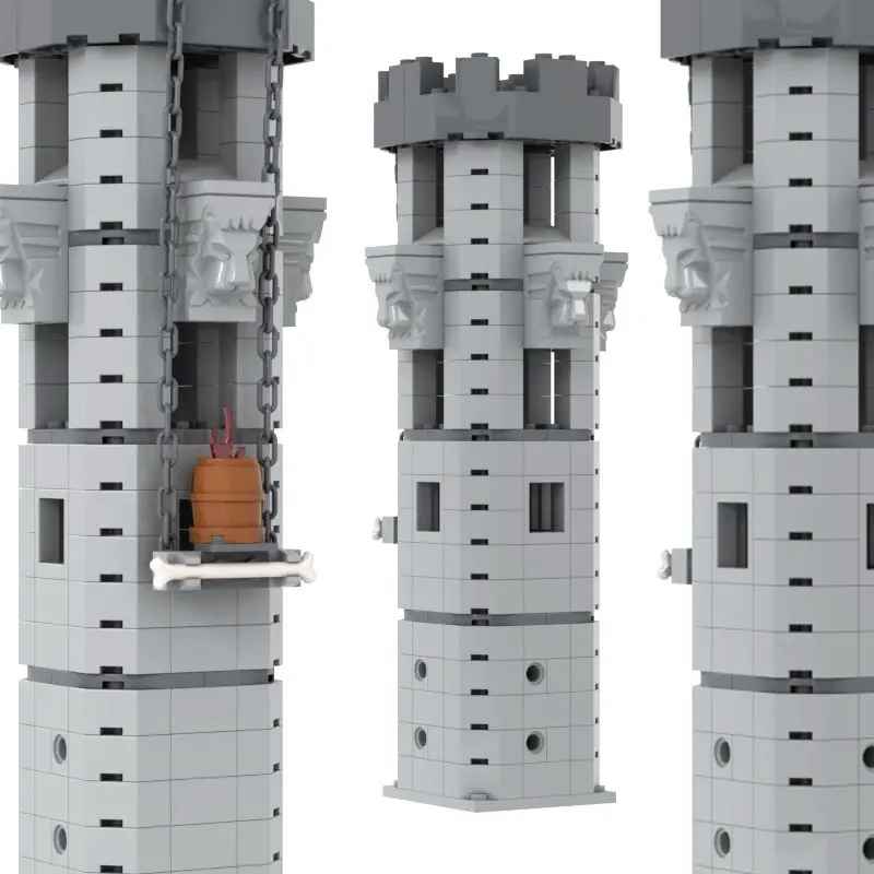 

MOC Building Blocks Medieval Accessories Military Battle Tower Weapon Castle Soldiers Figure Creative Assembly Children Toys