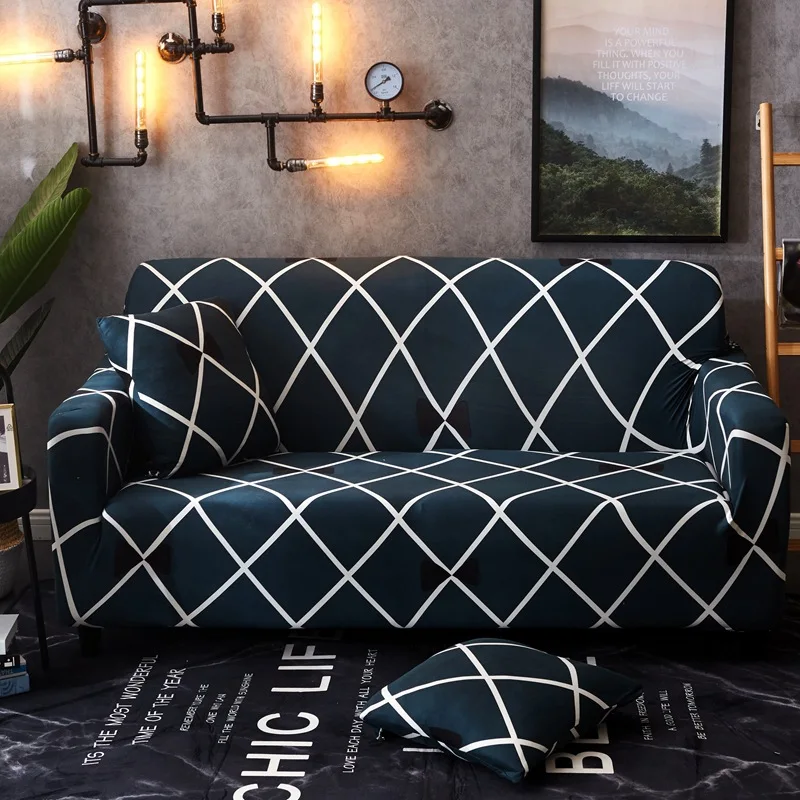 Microfine Sofa Covers Elastic Fashion Printing Cushion Modern Simple Orange Living Room Polyester / Cotton Mat | Дом и сад