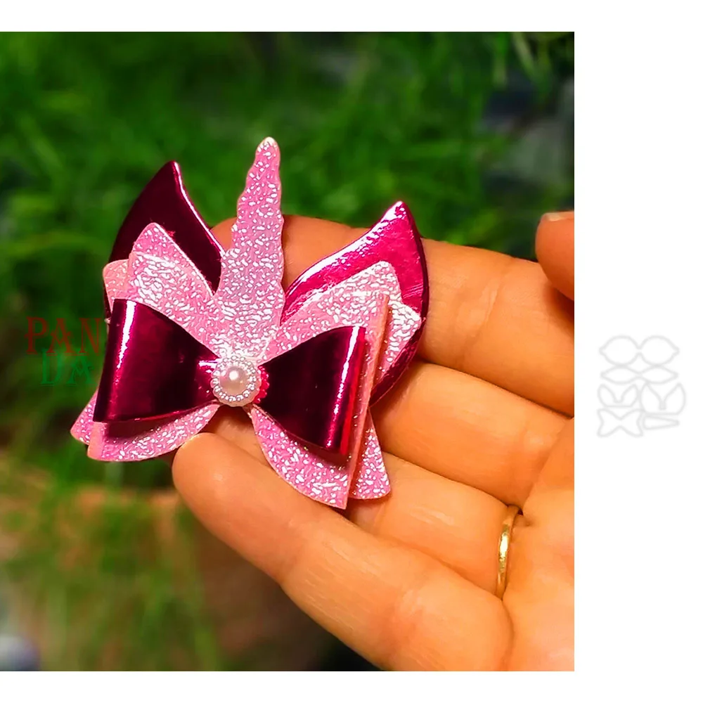 Единорог с бантом комплект металлический Трафаретный вырубной штамп ремесло