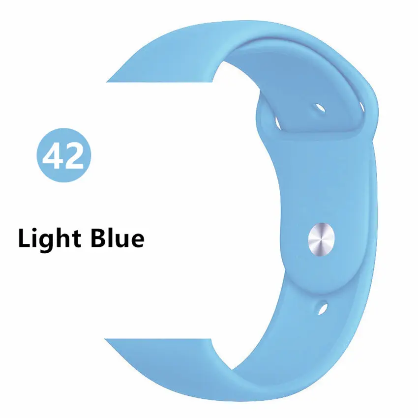Light Blue Lbiaodai ремешок для apple watch 4 3 apple watch band apple watch ремешок 44mm 40mm iwatch band 42mm 38mm спортивный силиконовый браслет ремешок для часов ремешки для apple watch 4 3 2 1 - Цвет ремешка: Light Blue