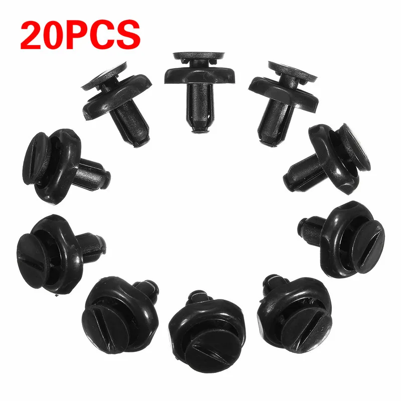 20 шт авто крепеж зажим 7 мм черный радиатор накладка на двигатель крышка зажимы
