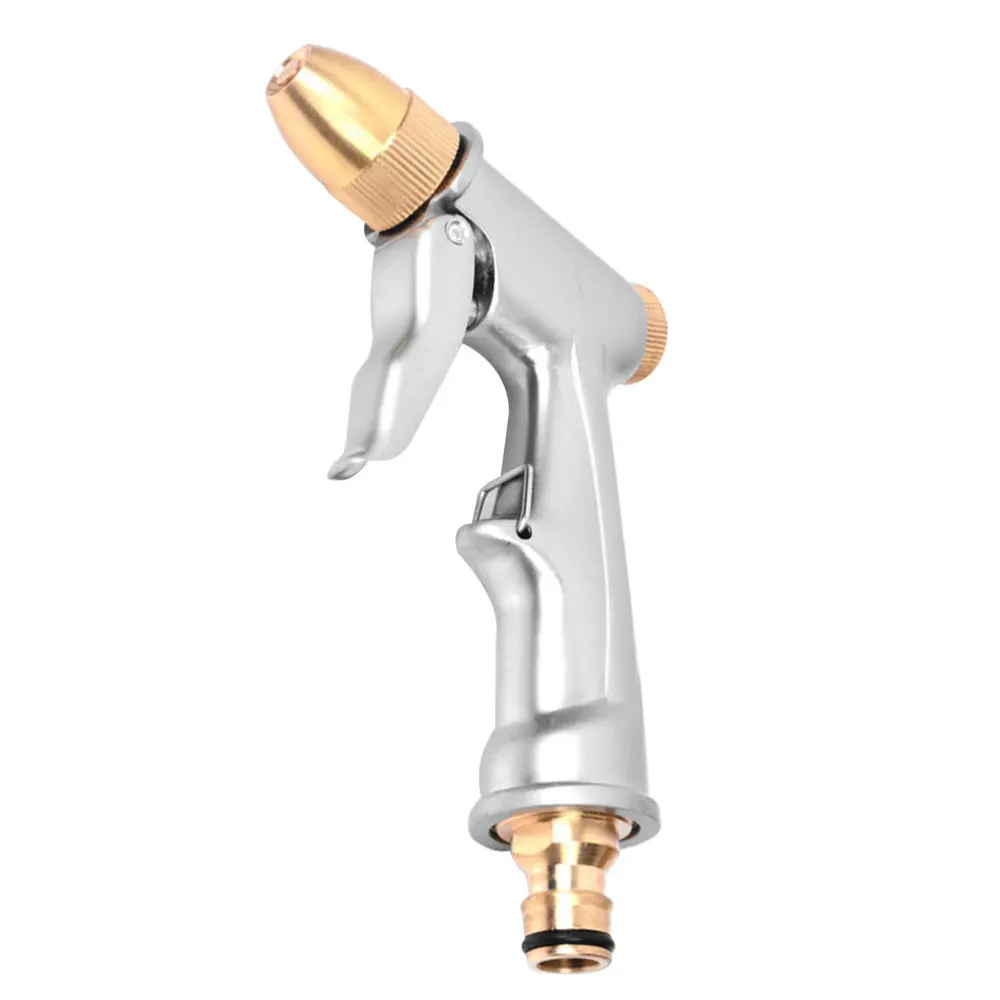 

Multifunctional High Pressure Car Window Wall Cleaning Water Spray Garden Hose Nozzle Spray (Silver)