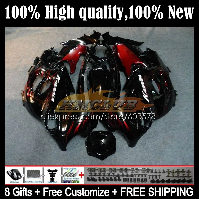 

Корпус для SUZUKI KATANA GSX750F GSXF 600 750 1CL.12 GSXF600 03 04 05 06 07 GSXF750 2003 2004 2005 2006 2007 обтекатель с красным пламенем
