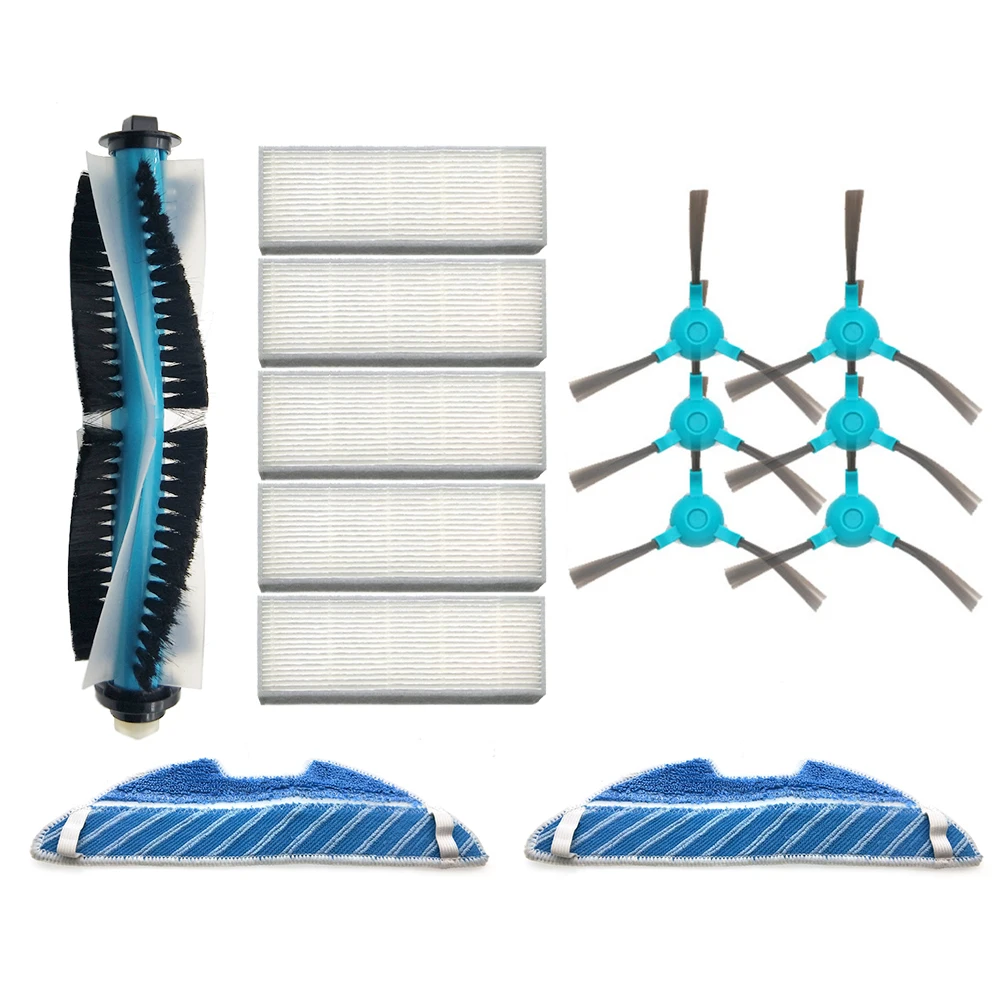 

HEPA Air Filter Mop Cloth Main Roller Side Brush for Conga 1290 1390 Robot Vacuum Cleaner Replacement Spare Accessories Parts