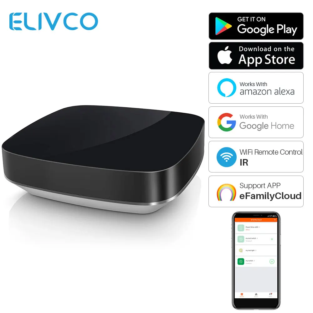 WiFi Smart IR пульт дистанционного управления ler IR Hub APP пульт дистанционного управления работает с Amazon Alexa Google Home IFTTT PK Broadlink RM Mini 3