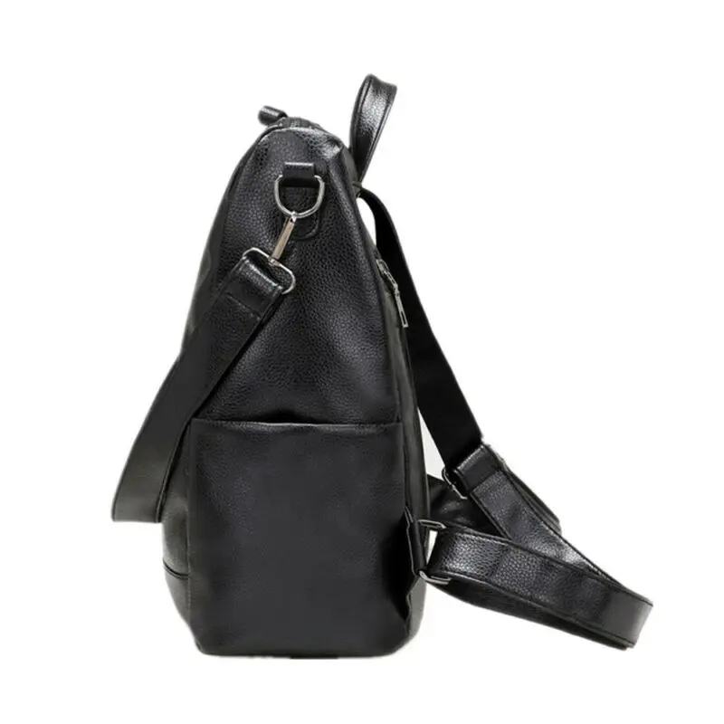 

Women Fashion Backpack Shoulder Bag Rucksack PU Leather Travel bag Black