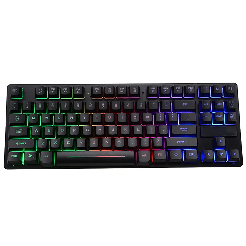 Игровая механическая клавиатура 87 клавиш английская раскладка светодиодный