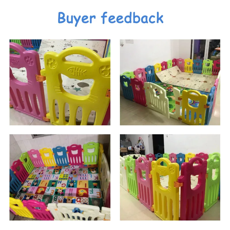 

Babyinner Children's Playpen Baby Play Game Fence Infant Balls Pool Playground Home Safe Guardrail Bar Plastic 8-22 Pieces/set