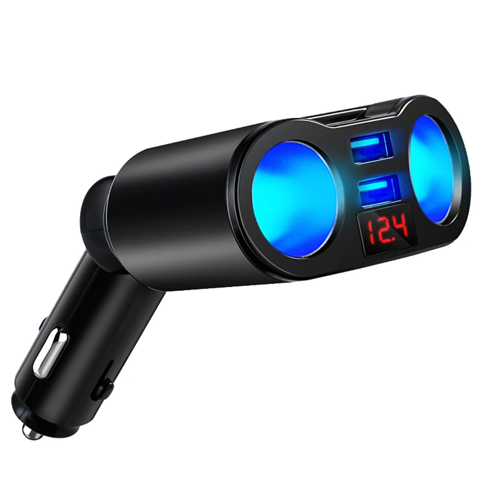 Стильное автомобильное зарядное устройство 5V3. 1A с двумя портами usb 3 cigett Зажигалка Socketss дисплей напряжения для iPhone Популярный бутик