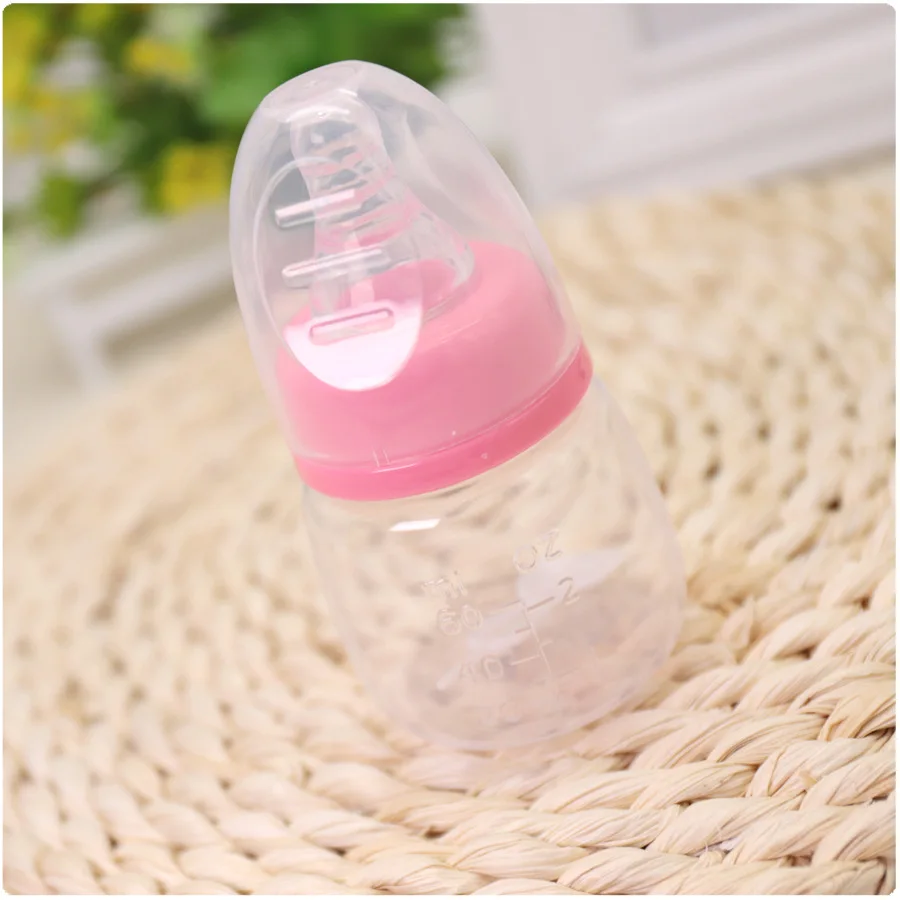 60ml pink 60 мл детская Мини Портативная для кормления бутылочка безопасный, не содержит БФА для новорожденных детей уход за грудью кормушка Молоко Фруктовый сок бутылка для воды - Цвет: 60ml pink