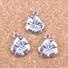 76 шт. Подвески двусторонний в форме цветка 16x13 мм старинные подвески, старинные ювелирные изделия из тибетского серебра, сделай сам для браслетов и ожерелий