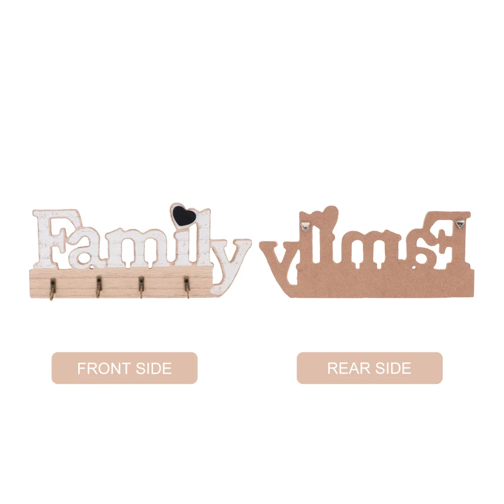 

1Pc Wall-mounted Wooden Hook Decorative Storage Hanger Porch Wall Ornament