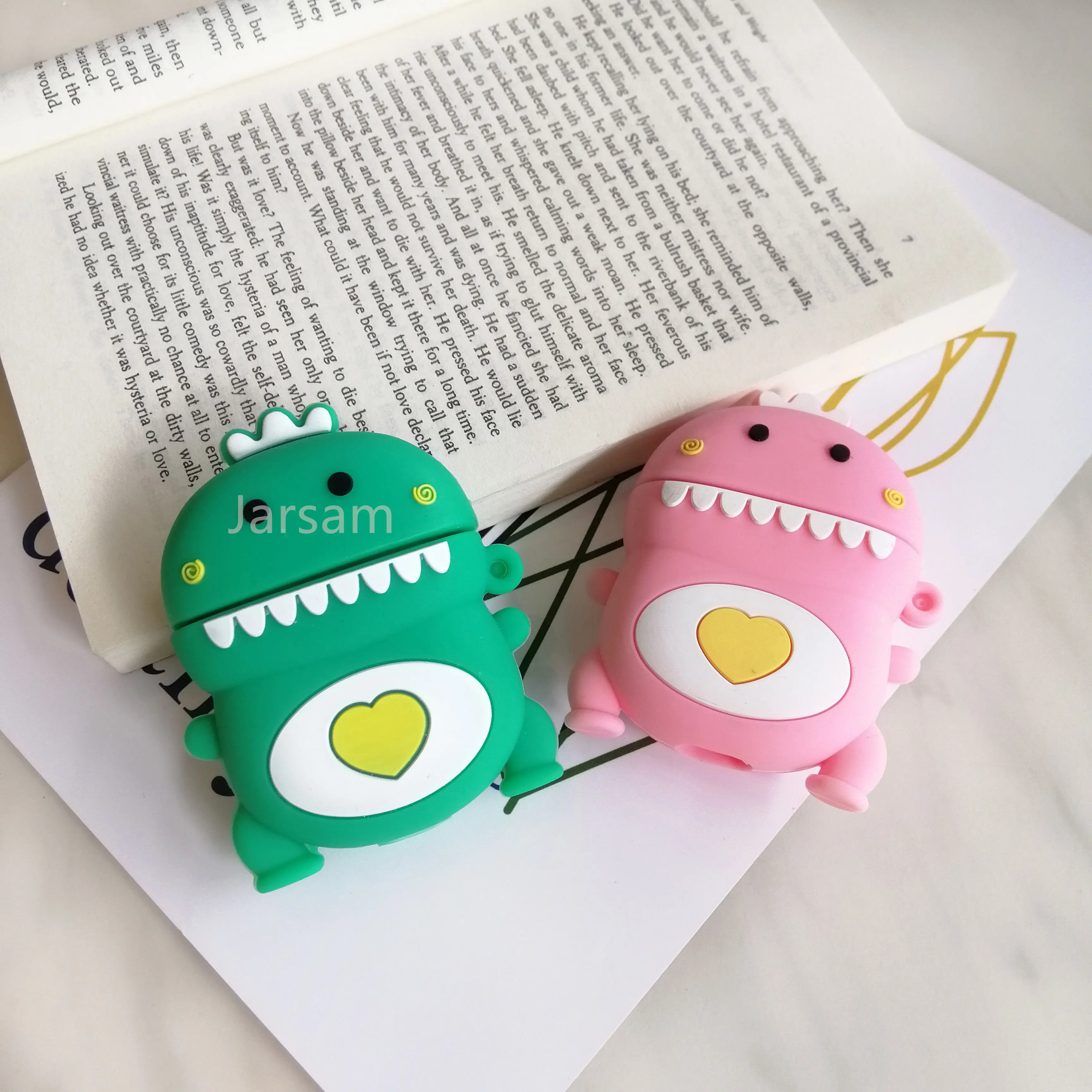 

For Airpods 2 Case Silicone dinosaur Cartoon Cover For Airpods Case Cute Earphone 3D Headphone case