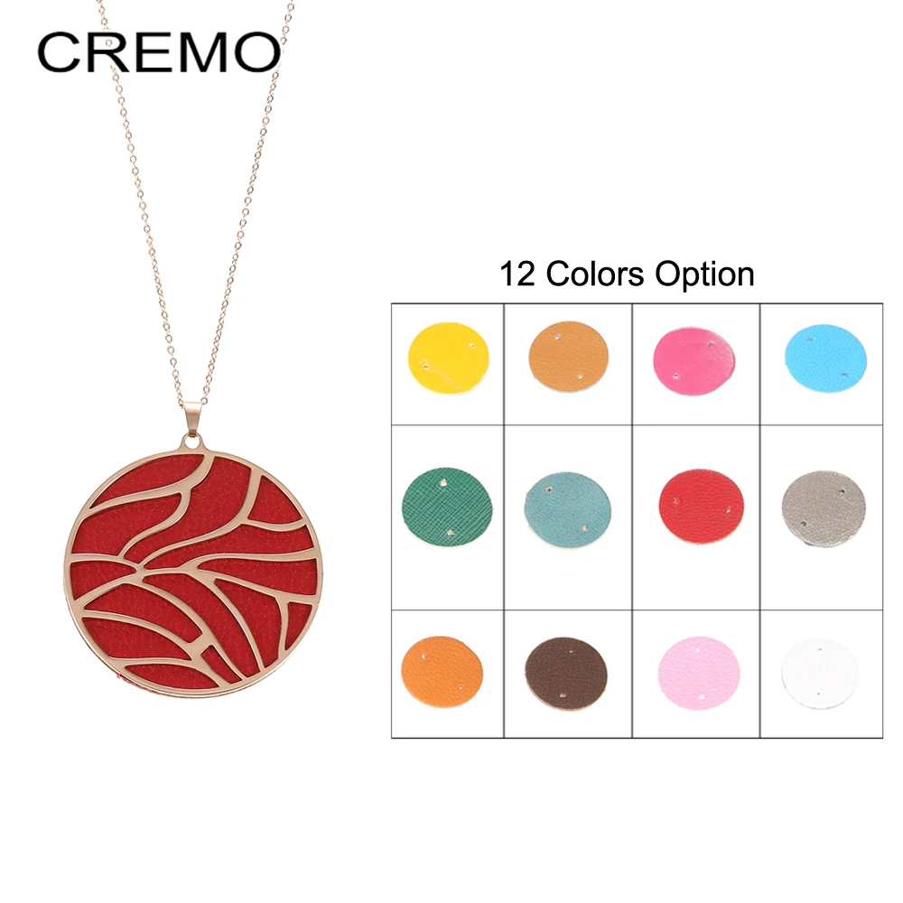 Cremo длинная цепочка ожерелье Ювелирная подвеска сменная кожа женское s &