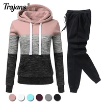 winter tracksuit women 2 piece set suit female hoodies and pants outfits 2021 womens clothing autumn warm sweatshirts outfits
