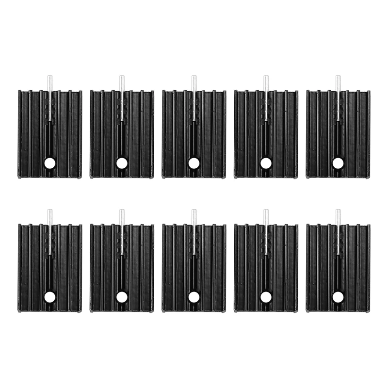 

10 Pcs 21x15x11mm Black Aluminum Heat Sink for TO-220 Mosfet Transistors